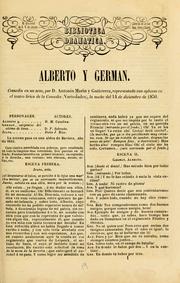 Cover of: Alberto y Germán: comedia en un acto