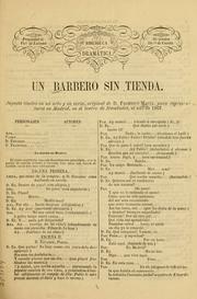 Cover of: barbero sin tienda: juguete cómico en un acto y en verso