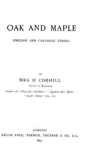 Cover of: Oak and maple: English and Canadian verses