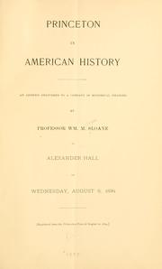 Cover of: Princeton in American history