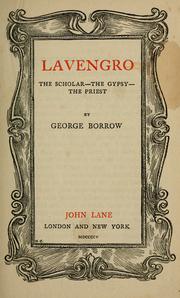 Cover of: Lavengro: the scholar--the gypsy--the priest.