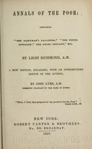 Cover of: Annals of the poor by Legh Richmond