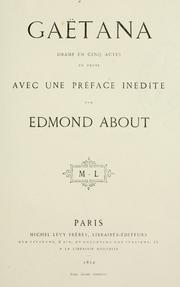 Cover of: Gaëtana by Edmond About