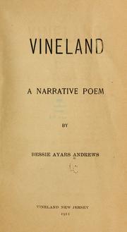 Cover of: Vineland: a narrative poem