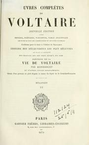 Cover of: Oeuvres complètes de Voltaire by Voltaire