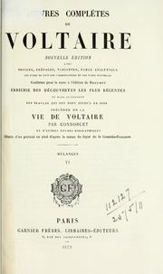 Cover of: Oeuvres complètes de Voltaire by Voltaire