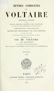 Cover of: Oeuvres complètes de Voltaire by Voltaire
