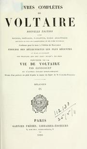 Cover of: Oeuvres complètes de Voltaire by Voltaire