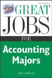 Cover of: Great Jobs for Accounting Majors, Second edition (Great Jobs Series) | Jan Goldberg