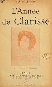Cover of: année de Clarisse.: Pointes seches de Gaston Darbour.