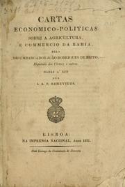 Cover of: Cartas economico-politicas sobre a agricultura: e commercio da Bahia