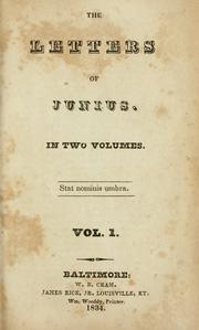 Cover of: letters of Junius.