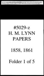 Cover of: H. M. Lynn papers