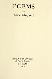 Poems by Alice Christiana Thompson Meynell