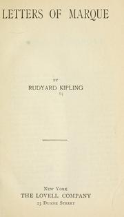 Cover of: Letters of marque [also, The Smith administration] by Rudyard Kipling