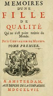 Cover of: Memoires d'une fille de qualité qui ne s'est point retirée du monde.