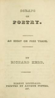 Cover of: Scraps of poetry by Richard Herd