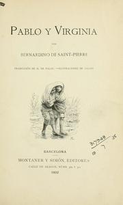 Cover of: Pablo y Virginia by Bernardin de Saint-Pierre
