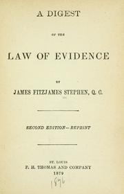 Cover of: A digest of the law of evidence