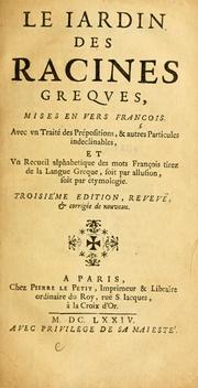 Cover of: Le jardin des racines greques by Claude Lancelot