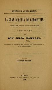 Cover of: gran duquesa de Gerolstein: zarzuela bufa en tres actos y cuatro cuadros