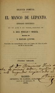 Cover of: El manco de Lepanto by Rafael Aceves y Lozano
