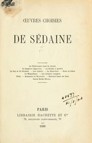 Cover of: Oeuvres choisies by Michel-Jean Sedaine