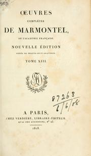 Cover of: Oeuvres complètes. by Jean François Marmontel