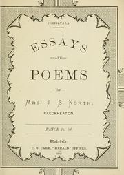 Cover of: Essays and poems.