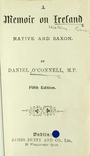 Cover of: A memoir on Ireland native and Saxon