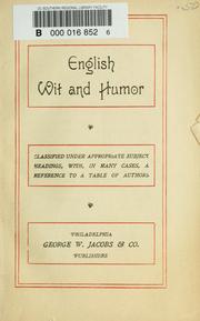 Cover of: English wit and humor by [compiled by W. H. Howe].