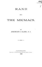 Cover of: Rand and the Micmacs