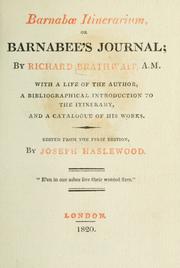 Cover of: Barnabae itinerarium: or Barnabee's journal