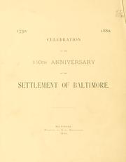 Cover of: 1730. Memorial volume. 1880 by Baltimore