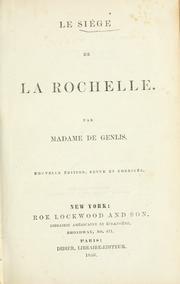Cover of: Le siége de La Rochelle