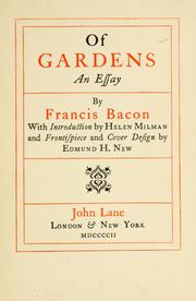 Of gardens by Francis Bacon