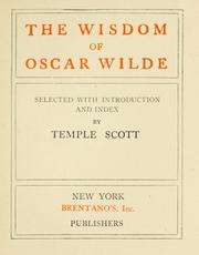 Cover of: The wisdom of Oscar Wilde