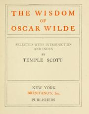 Cover of: The wisdom of Oscar Wilde by Oscar Wilde