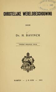 Cover of: Christelijke wereldbeschouwing. by Bavinck, Herman