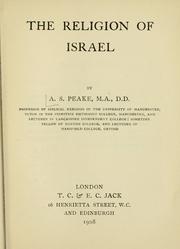 Cover of: The religion of Israel by Peake, Arthur S.
