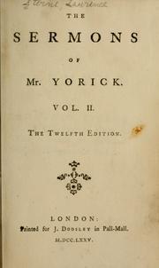 Cover of: sermons of Mr. Yorick.