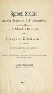 Sprach-Studie aus dem Anfang des 17 by Rudolf Dammholz