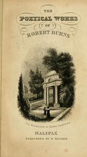 Cover of: The poetical works of Robert Burns by 