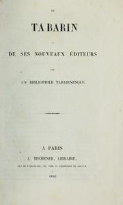 De Tabarin et de ses nouveaux éditeurs