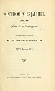 Cover of: Ornithologisches Jahrbuch by 