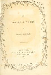 Cover of: The poetical works of Thomson and Gray.