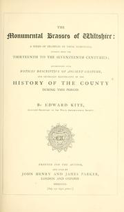 Cover of: The monumental brasses of Wiltshire by Edward Kite