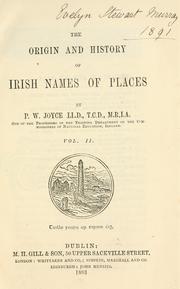 Cover of: The origin and history of Irish names of places by P. W. Joyce