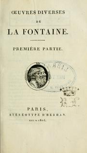 Cover of: Oeuvres diverses by Jean de La Fontaine