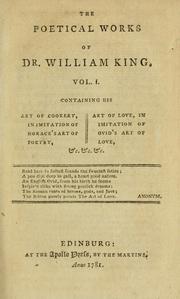 Cover of: Poetical works. by King, William